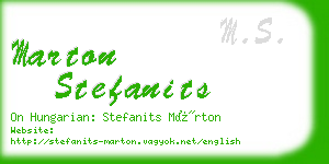 marton stefanits business card